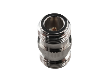 Side view of the durable Hills Antenna N to N adaptor with low VSWR specs ideal for 50 Ohm TV or radio signal joins