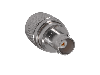 Side view of the durable Hills Antenna UHF to BNC adaptor with low VSWR specs, ideal for 50 Ohm CB radio or TV signal extensions