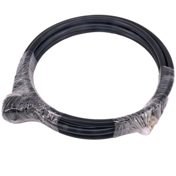Roll of the black UV-stabilised 2-metre LL240 coax cable with FME female and N male connectors, ready for short antenna or device plugs