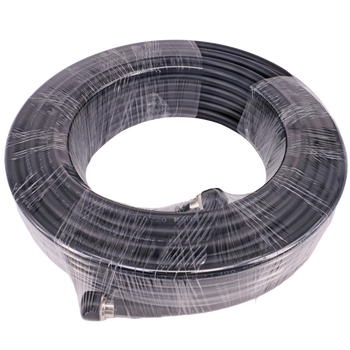 Roll of the black UV-stabilised 30-metre LL400 coax cable with N male connectors, ideal for long antenna or radio links