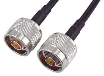 Close-up of Hills Antenna N Male to N Male Connectors in LL240 Cable