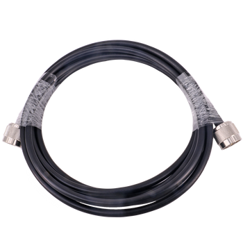 Roll of the black UV-stabilised 3-metre LL240 coax cable with N male connectors, ready for short antenna or device plugs