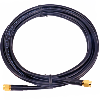Hills Antenna SMA Male to SMA Male LL195 3m patch lead coaxial cable, featuring low-loss design with bare copper conductor and tinned copper shielding
