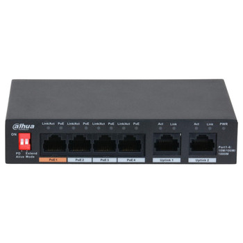 Dahua PFS3006-4GT-60 6-port unmanaged desktop PoE switch front view