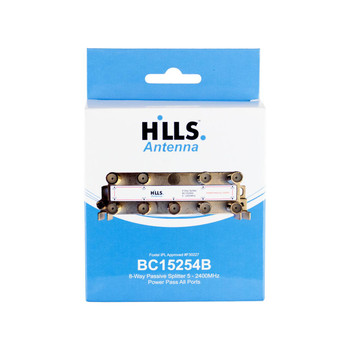 Hills Antenna BC15254B 8-Way Passive Splitter – TV & Satellite Signal Distribution