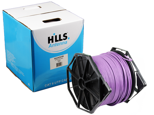Hills Antenna 4 Pair CAT6 UTP LAN Cable 305M Box - Purple