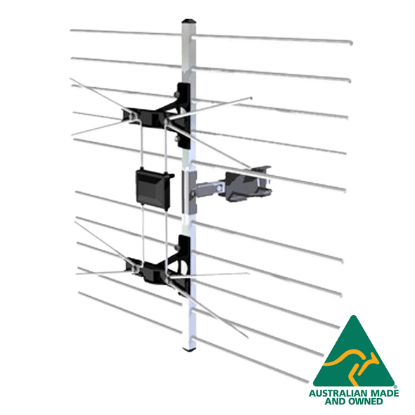 Hills Antenna FB608602-4G Tru-Max 18 phased array UHF antenna in silver aluminum for HD TV