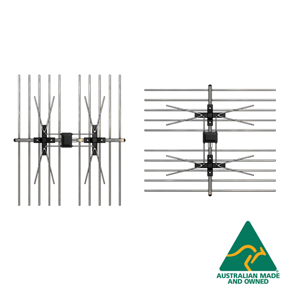 Australian Made Tru-Max 18 4G antenna with Boomlock elements and LTE filter