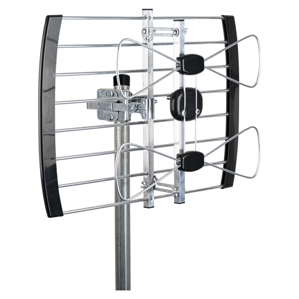 Skyline QPA18 phased array UHF panel antenna in silver aluminum for TV reception