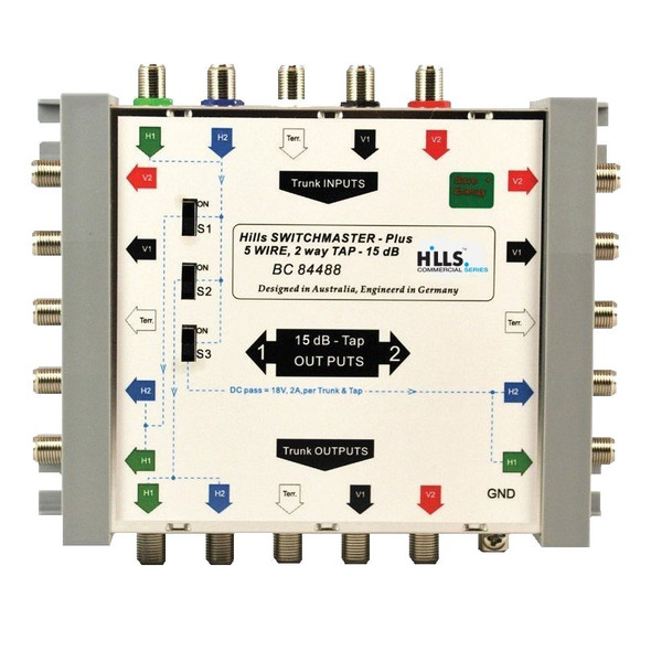 Hills Antenna BC84488 5-Wire, 2-Way 15dB Tap