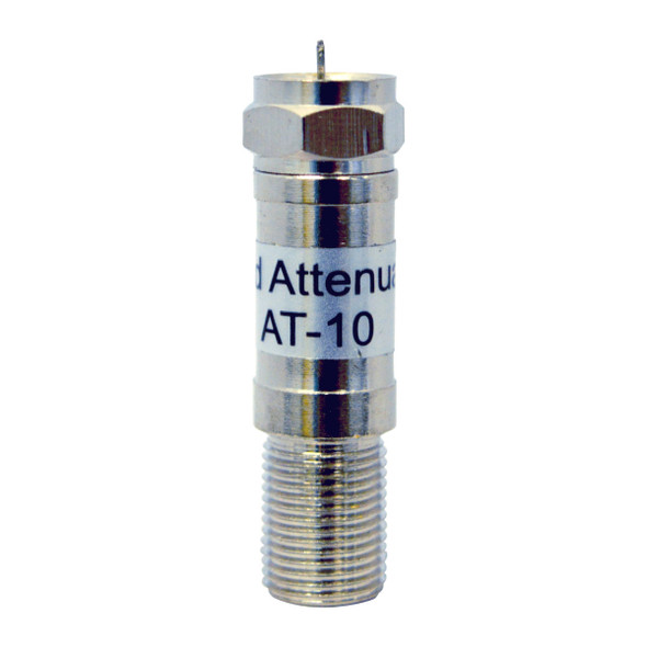 BC87186 10dB attenuator nickel-plated body with power-pass design