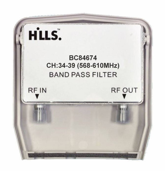 Genuine Hills Block C 568-610 MHz selective filter with F-connectors