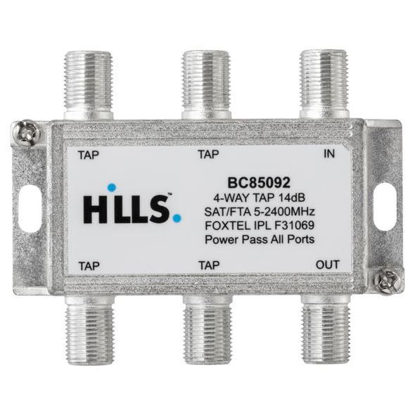 Genuine Hills Antenna BC85092 12dB Tap showing Foxtel approval sticker F31069