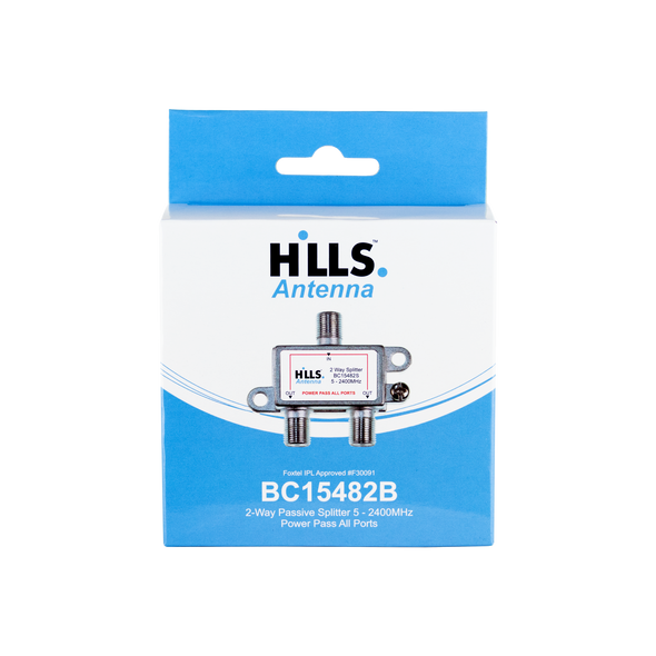 Genuine package box of Hills Antenna 2-way passive splitter