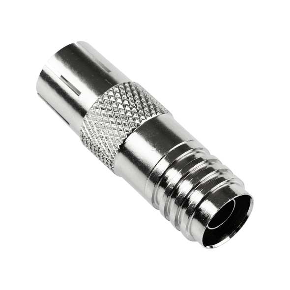 Close-up of BC87156B PAL female connector with hex crimp sleeve