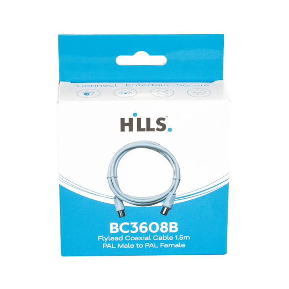 Hills Antenna 1.5M Lead Coaxial PAL-Male/PAL-Female BOX