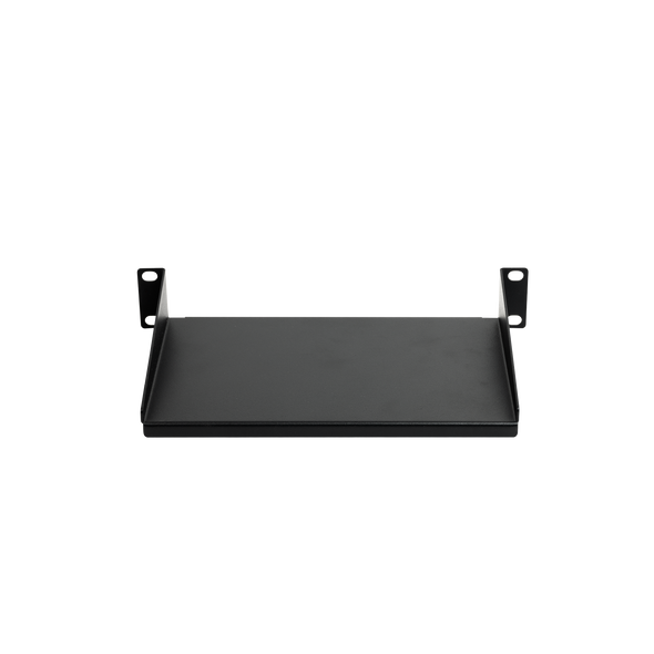 Datatek 1U shelf with dimensions 43x150x252mm and cage nuts