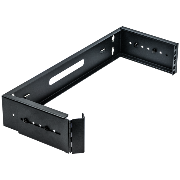 Datatek 2U open hinged wall frame bracket hinged open for rear access
