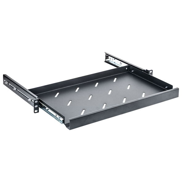 Datatek 1RU keyboard tray showing 300x450mm usable dimensions
