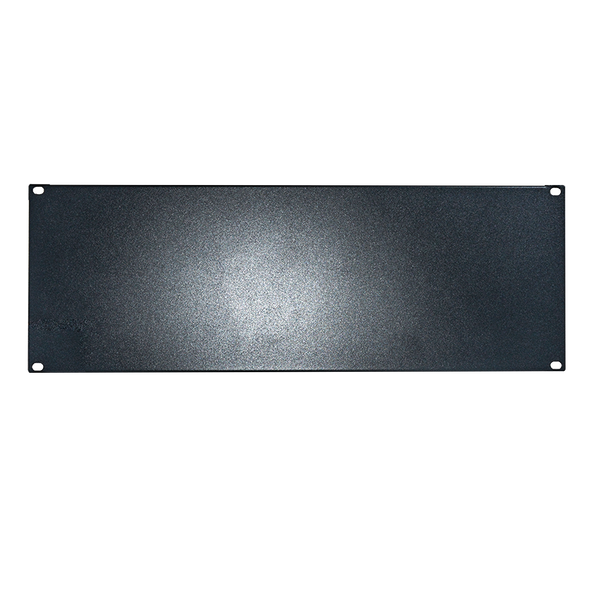 Datatek 4U metal rack mount blanking plate in black for 19-inch data cabinets