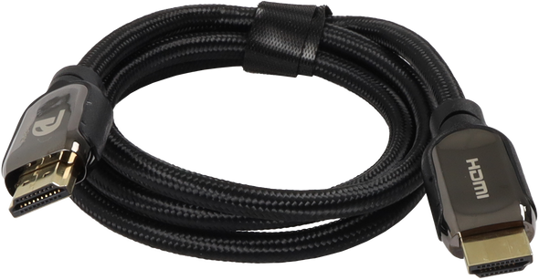 ProquipDigital 1M Premium HDMI Lead in black PVC with 24K gold-plated connectors, 18Gbps certified for 4K@60Hz home theater setups ProquipDigital 1M Premium HDMI Lead in black PVC with 24K gold-plated connectors, 18Gbps certified for 4K@60Hz home theater setups