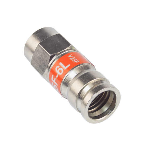 PCT TRSF6L RG6 F compression connector in brass housing with dual O-rings and lock washer, Foxtel-approved for coaxial cable installs PCT TRSF6L RG6 F compression connector in brass housing with dual O-rings and lock washer, Foxtel-approved for coaxial cable installs
