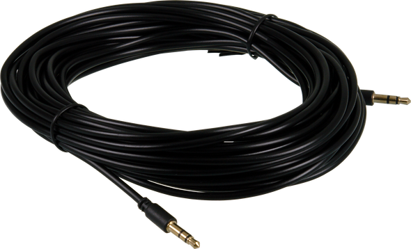 Digitek 3.5mm male-to-male stereo audio lead in black PVC with gold-plated plugs, available in 10m length for Hi-Fi connections Digitek 3.5mm male-to-male stereo audio lead in black PVC with gold-plated plugs, available in 10m length for Hi-Fi connections
