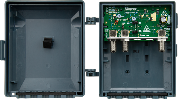 Kingray MHW35F 35dB Wideband Masthead Amplifier, Separate or Combined Input With LTE Filter