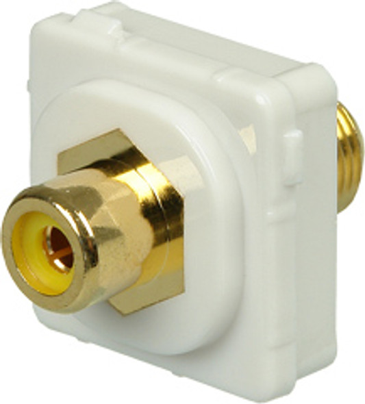 Digitek White RCA Female to F Female Insert - Yellow