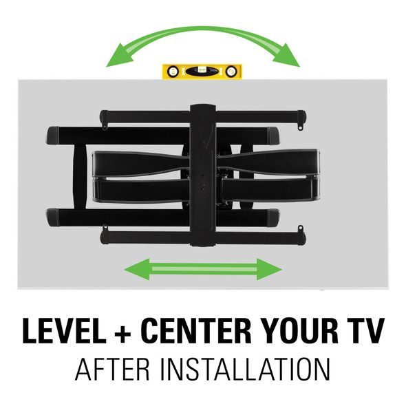 Sanus VLF728 42"-90" Premium Full-Motion TV Wall Mount Black featuring sliding functionality