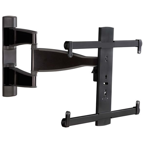 Sanus VMF720 black full-motion TV mount front angle extended view