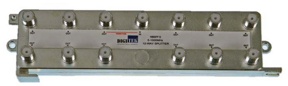Digitek 12 Way 5-1000MHz F Type Splitter - 1 Leg Power Pass