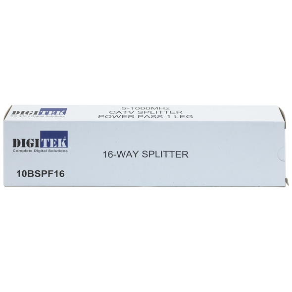 Packaged Digitek 16-Way 5-1000MHz Splitter for easy shipping
