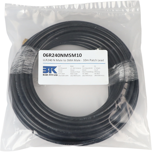 LLR240 N Male to SMA Male Patch Lead - 10M