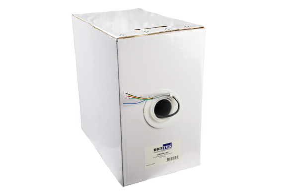 Digitek 300m grey 6-core security cable box reel for alarm wiring installations