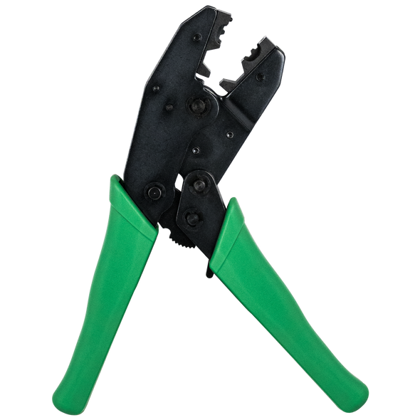 Ergonomic HT-336 series crimper for RG174 and fiber connectors with die sizes