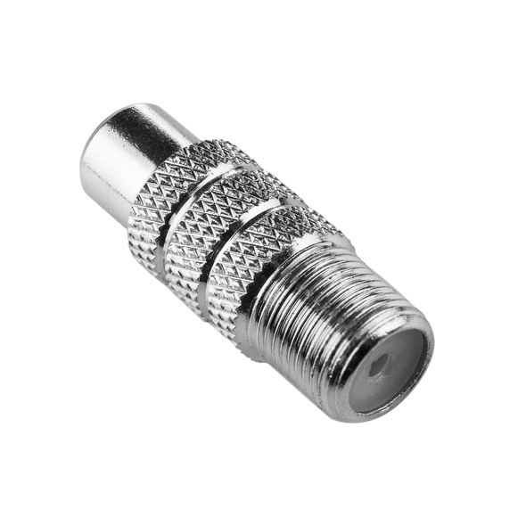 Compact Digitek RCA to F type adaptor for AV setups