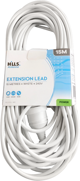 Hills Antenna 15m power extension lead white