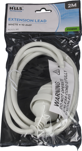 Hills Antenna 2M Power Extension Lead - White