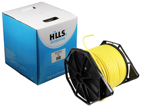 Hills Antenna 4 Pair CAT6 UTP LAN Cable 305M Box - Yellow