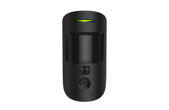 Ajax MotionCam - 2 Way Pet PIR Motion Detector with Snap Shot  Camera to Verify Alarms (Black)