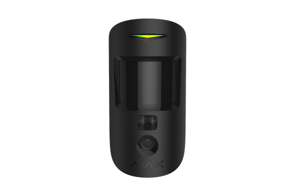 Ajax MotionCam PhOD Black wireless PIR motion detector with photo verification