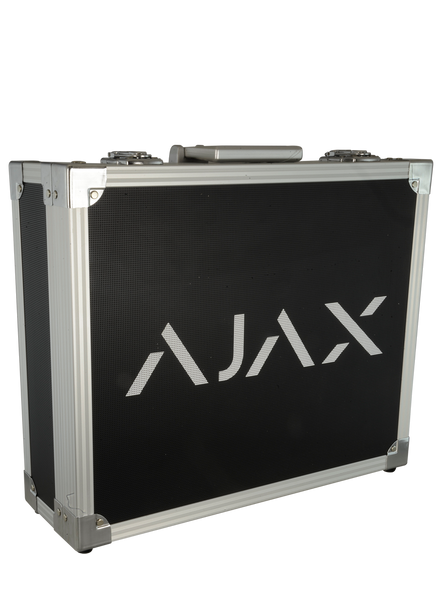 Ajax security system presentation case with devices