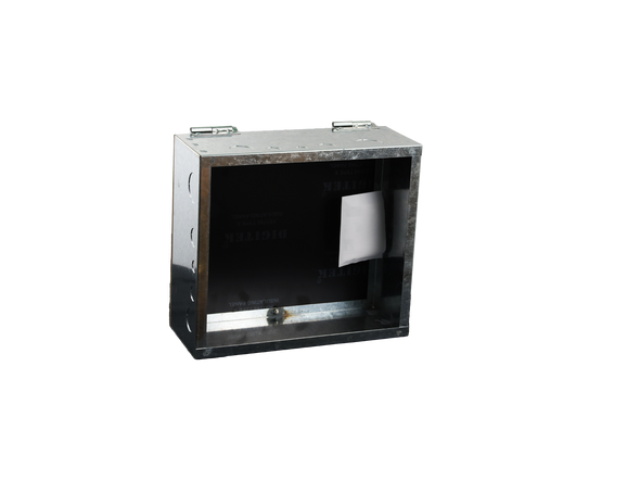Interior of Digitek 27MR1614U-6 with AS1795/IEC60893 undrilled insulating panel, ideal for custom electrical wiring setups