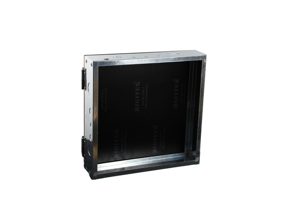 Interior of Digitek 27MR1818U-4 with AS1795/IEC60893 undrilled insulating panel, ideal for custom electrical wiring setups