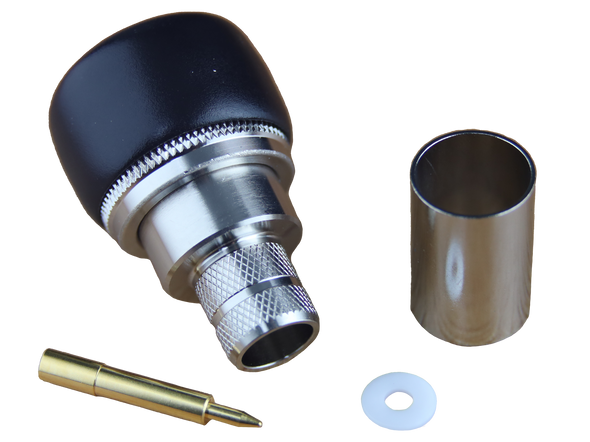 Hills Antenna N Connector Male Crimp for LL400 Cable - Nickel Plated Body