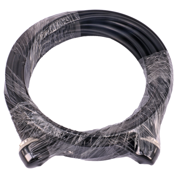 Hills Antenna 5m LL240 coaxial patch lead coiled, highlighting durable PVC jacket and double-shielded construction for outdoor use