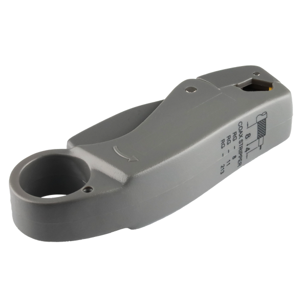 LL400 cable stripper with interchangeable blades for antenna installations
