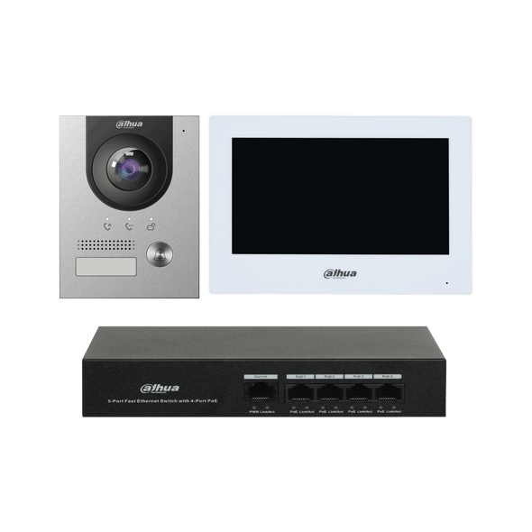 Dahua KTP01L IP Villa Outdoor Station and Indoor Monitor kit front view