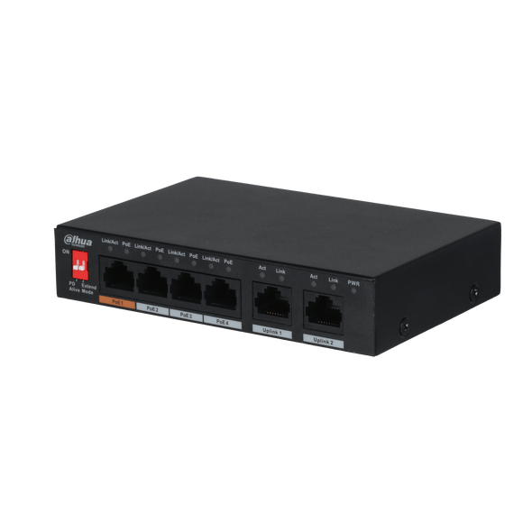 Dahua 4 PoE Ports 10/100Mbps Switch with Hi-PoE 60W Support